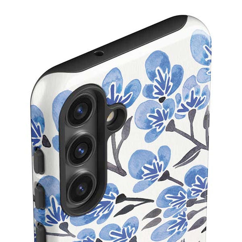 Blue Cherry Blossoms by Cat Coq Galaxy S25 Impact Case